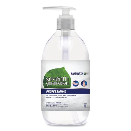 Seventh Generation Natural Hand Wash, Free & Clean, Unscented, 12 oz Pump Bottle, PK8 447229CT